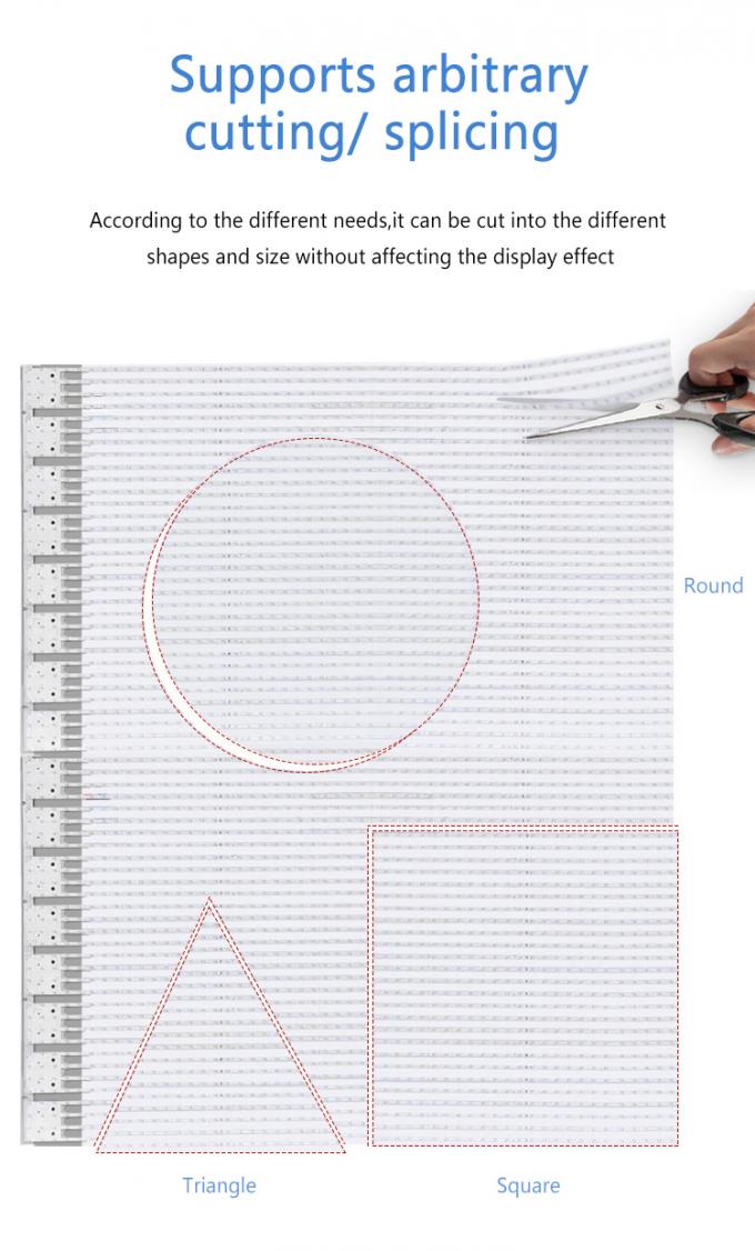 P20 P30 P40 LED Film Screen Reuzen glas gordijn muur advertentie display 2
