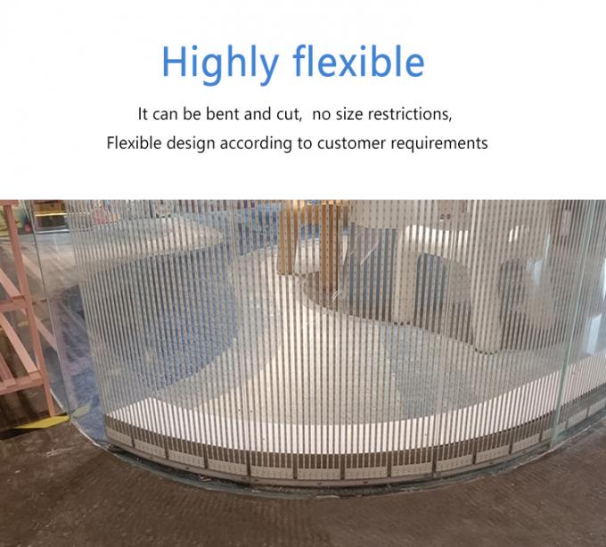 P20 P30 P40 LED Film Screen Reuzen glas gordijn muur advertentie display 3