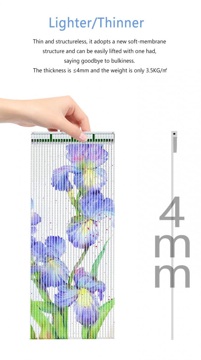 P20 P30 P40 LED Film Screen Reuzen glas gordijn muur advertentie display 5