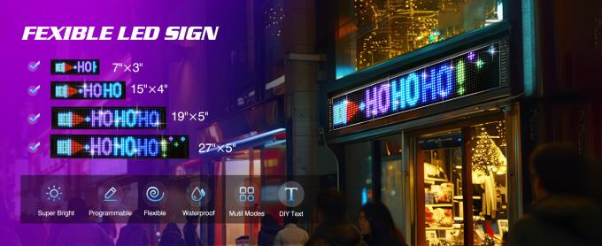 Programmeerbaar LED-bord, 15'x4' vooraf gemaakte animaties en aanpasbare tekst Led Car Sign, Bluetooth APP Control Scrolling LED-bord, Custom,Graffiti Flexible Led Matrix Panel voor Car Store Hotel Holiday 0