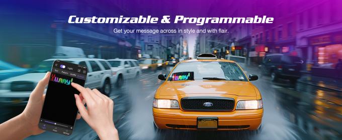 Programmeerbaar LED-bord, 15'x4' vooraf gemaakte animaties en aanpasbare tekst Led Car Sign, Bluetooth APP Control Scrolling LED-bord, Custom,Graffiti Flexible Led Matrix Panel voor Car Store Hotel Holiday 1