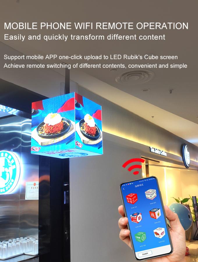 Cube LED Display P2.5 P3 P4mm Op maat gemaakt Retail Store Advertising Cube LED Screen 1