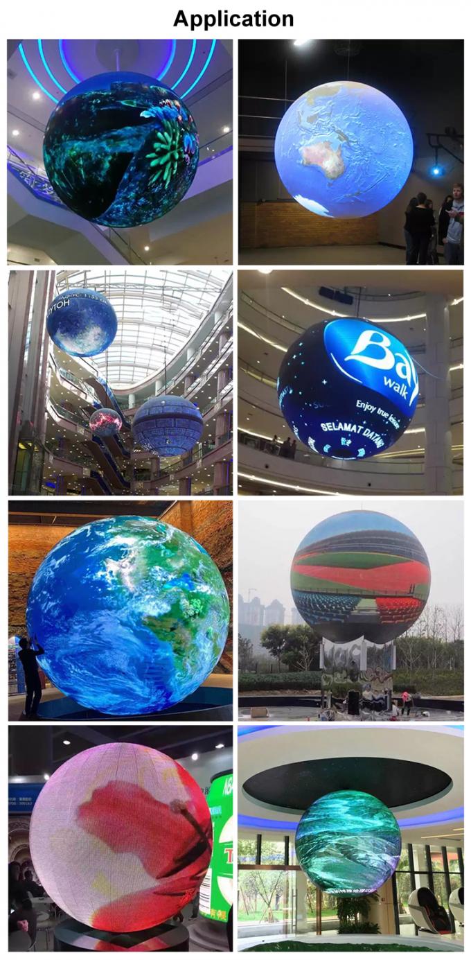 LED-bal en creatief cirkelvormig kubuscilinder gebogen Rgb Flexibel LED-scherm binnenshuis P2 P3 P4 Ronde bolvormig LED-display 2