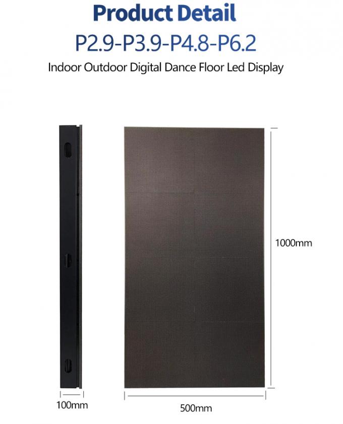 Led Dance Floor Display Huur Tile Panel 500*1000 High Refresh Led Stage Wedding Screen Wall P2.9 Interactief Led Display 3