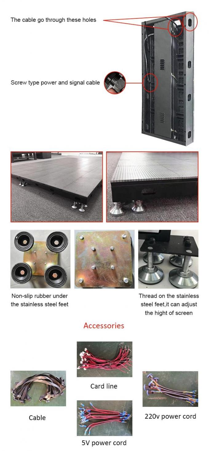 Led Dance Floor Display Huur Tile Panel 500*1000 High Refresh Led Stage Wedding Screen Wall P2.9 Interactief Led Display 5