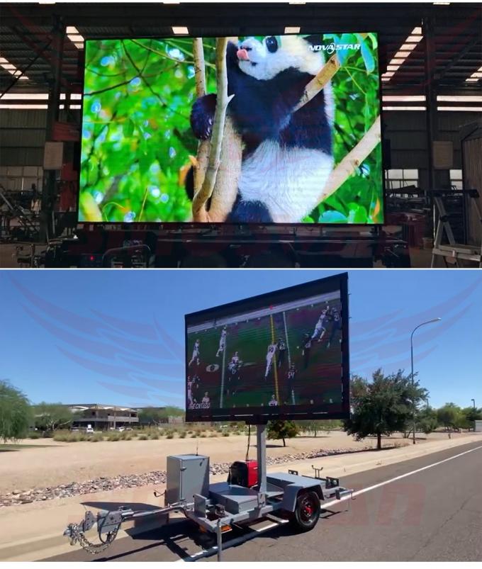Outdoor P4 LED Sign Screen Trailer Zonnepanelen Reclame Trailer HD LED Display 1