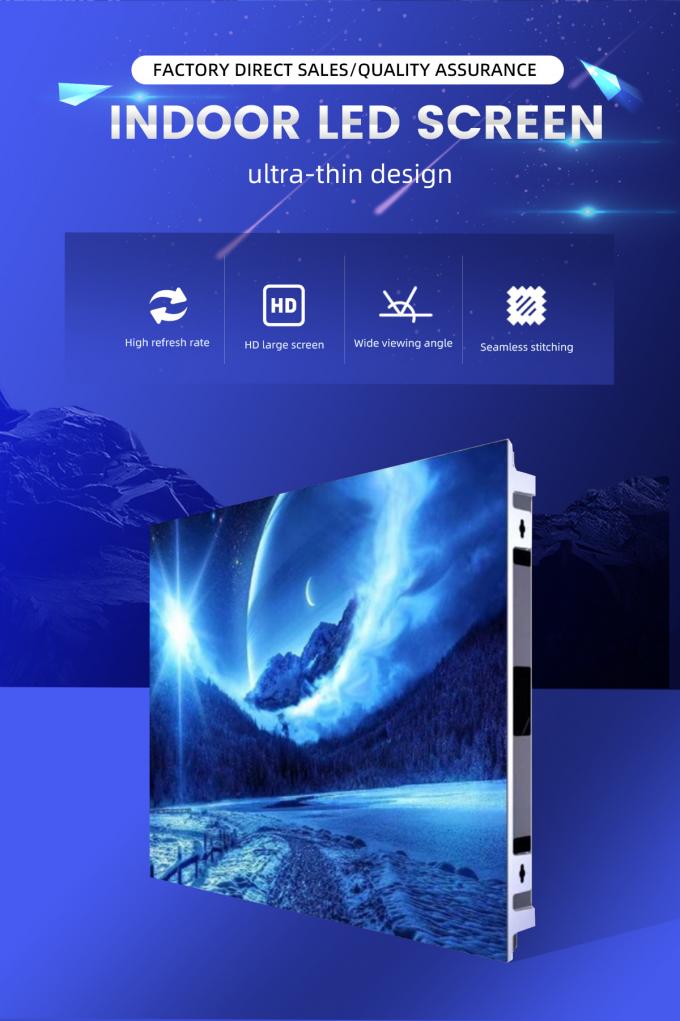 8K 4K HD P1.2 P1.5 P1.8 P2 P2.5 P3 Full Color Ultrathin Fixed Indoor LED Video Wall Panel Screen Display 0