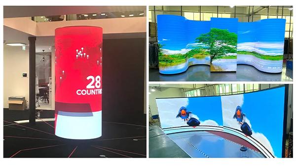 Aanpasbaar zacht led scherm tv-scherm P3 Indoor Flexible Led Panel Sexy Screen Prijs 1