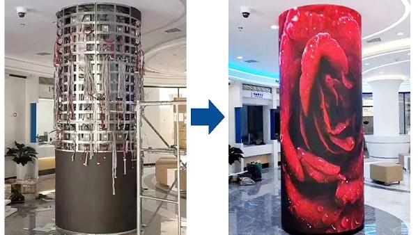 Aanpasbaar zacht led scherm tv-scherm P3 Indoor Flexible Led Panel Sexy Screen Prijs 3