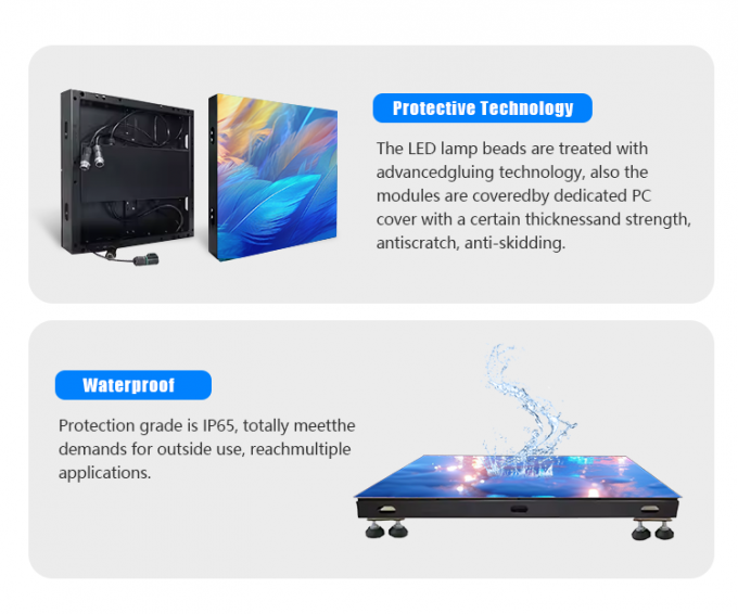 3D Podium Dansvloer Paneel Display Interactieve LED Vloertegel Scherm P2.6 P2.97 P3.91 Led Scherm 3