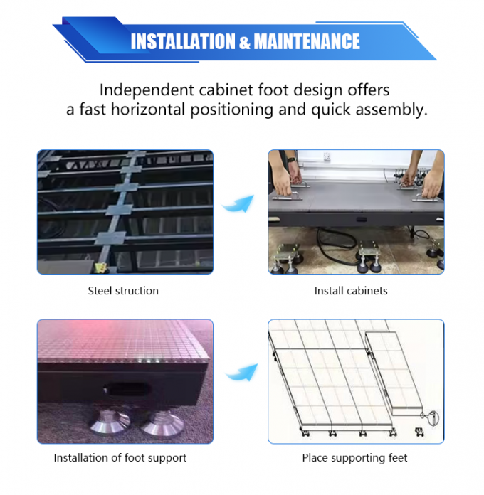 3D Podium Dansvloer Paneel Display Interactieve LED Vloertegel Scherm P2.6 P2.97 P3.91 Led Scherm 9