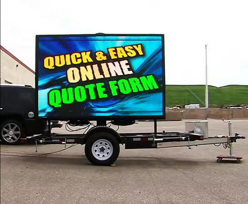 Outdoor P4 LED Sign Screen Trailer Solar Panels Advertising Trailer HD LED Display
